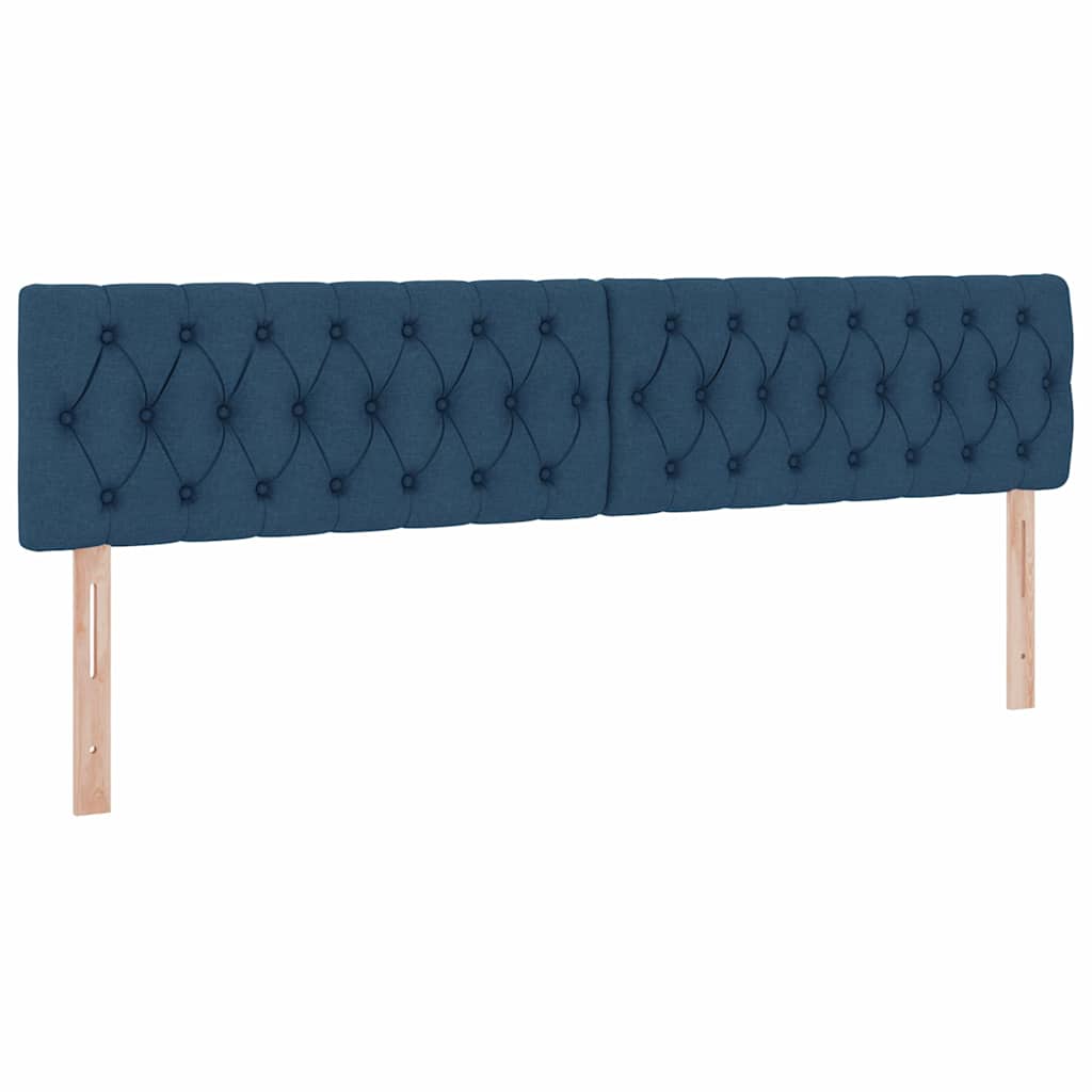 Letto con contenitore e materasso con testiera Blu 200 x 200 cm | homemem39