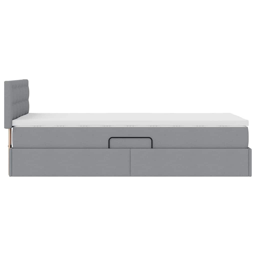 Letto con contenitore e materasso Grigio chiaro 90 x 190 cm | homemem39