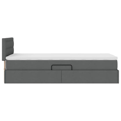 Letto con contenitore e materasso Grigio scuro 90 x 190 cm | homemem39