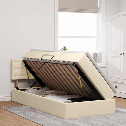 Letto con contenitore e materasso Crema 90 x 190 cm | homemem39