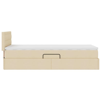 Letto con contenitore e materasso Crema 90 x 190 cm | homemem39