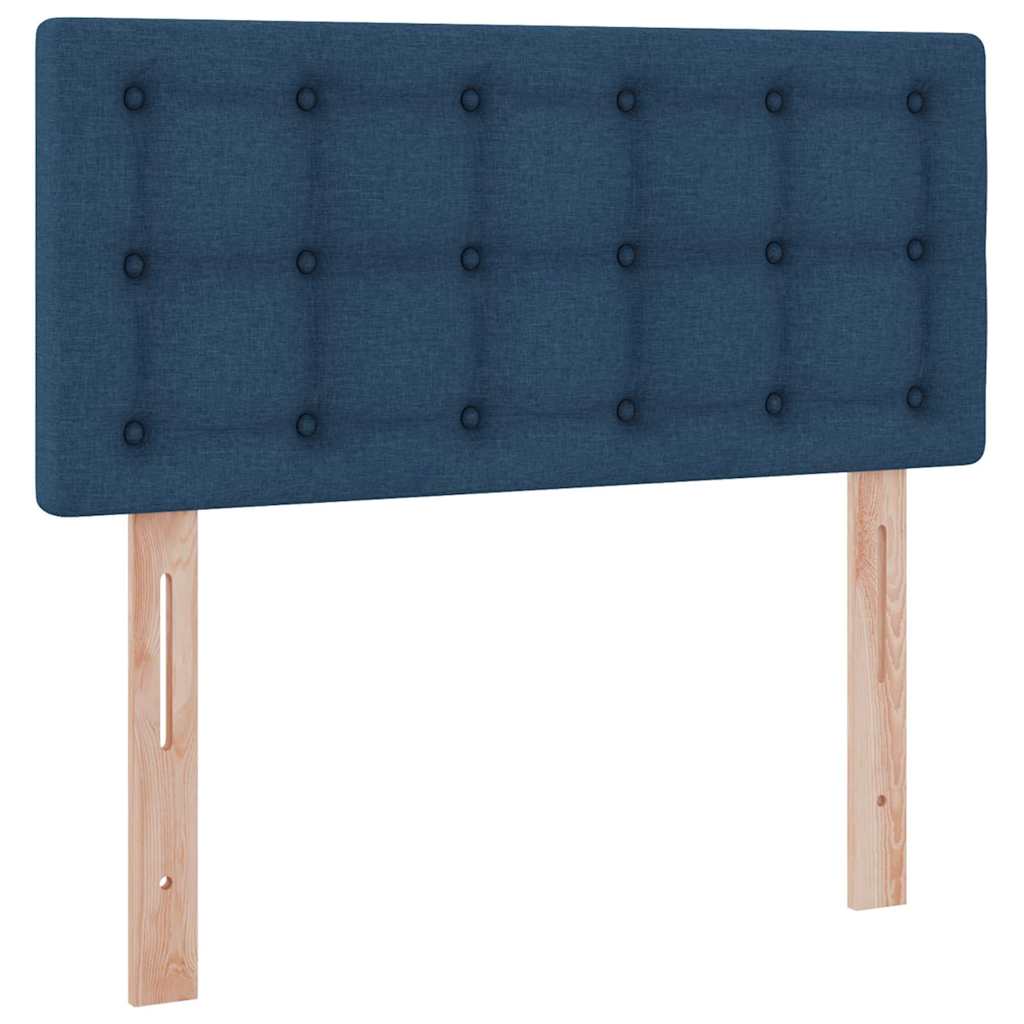 Letto con contenitore e materasso con testiera Blu 90 x 190 cm | homemem39