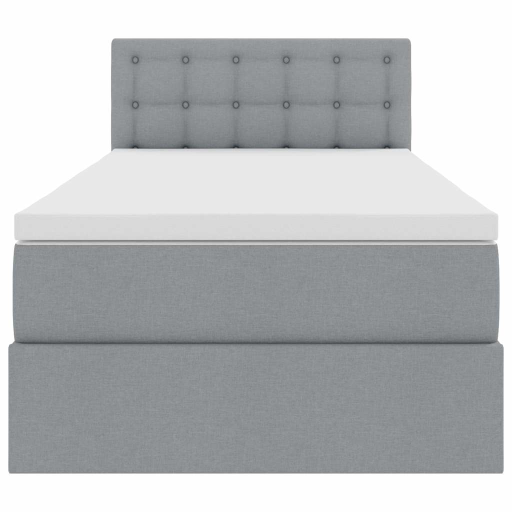 Letto con contenitore e materasso Grigio chiaro 90 x 200 cm | homemem39