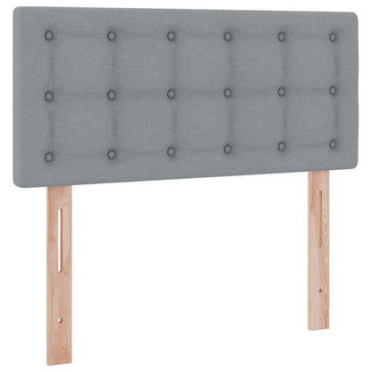 Letto con contenitore e materasso Grigio chiaro 90 x 200 cm