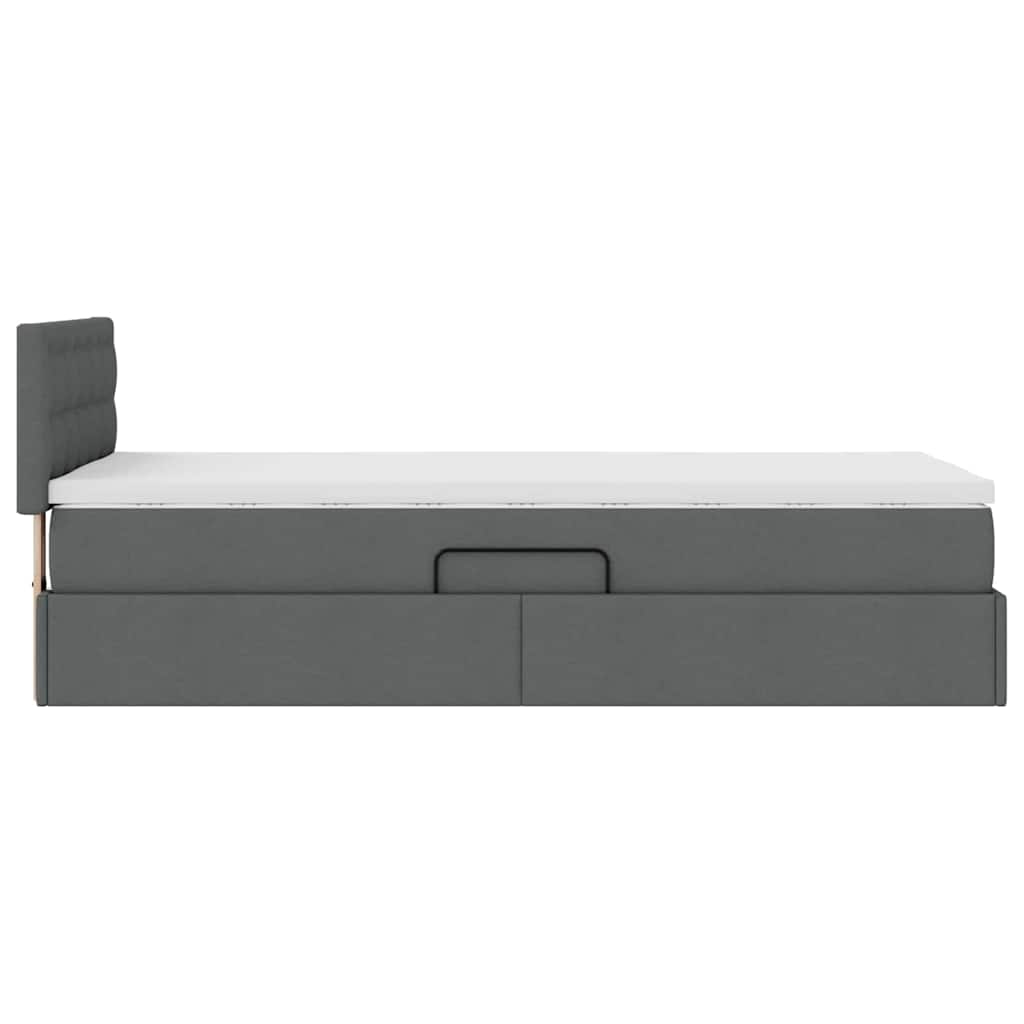 Letto con contenitore e materasso Grigio scuro 90 x 200 cm | homemem39