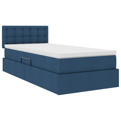 Letto con contenitore e materasso con materasso Blu 90 x 200 cm | homemem39