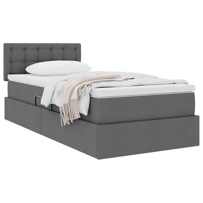 Letto con contenitore e materasso Grigio scuro 100 x 200 cm | homemem39