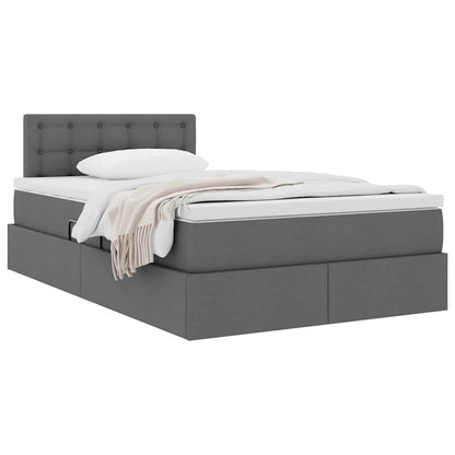 Letto con contenitore e materasso Grigio scuro 120 x 190 cm | homemem39