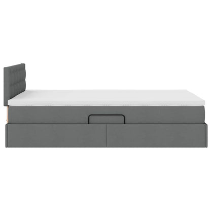 Letto con contenitore e materasso Grigio scuro 120 x 190 cm | homemem39