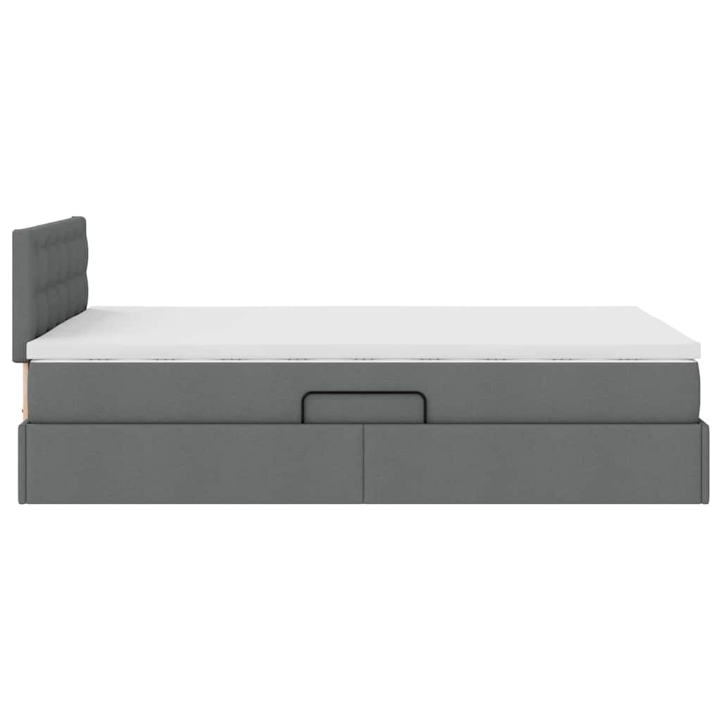 Letto con contenitore e materasso Grigio scuro 120 x 190 cm | homemem39