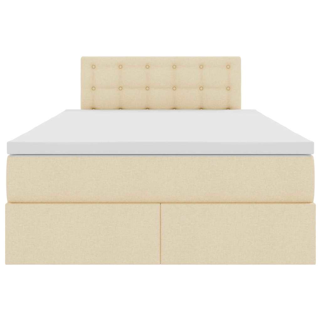 Letto con contenitore e materasso Crema 120 x 190 cm | homemem39