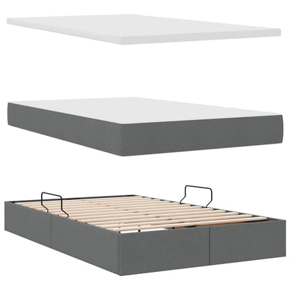Letto con contenitore e materasso Grigio scuro 120 x 200 cm | homemem39