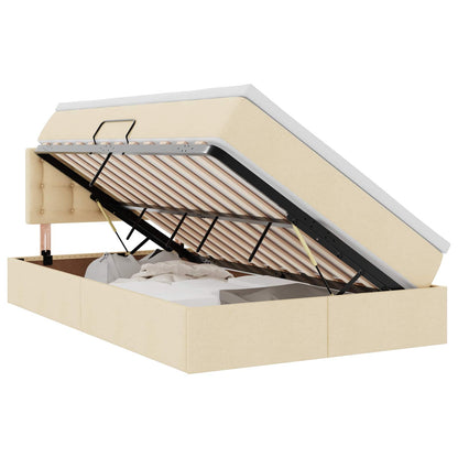 Letto con contenitore e materasso Crema 120 x 200 cm | homemem39