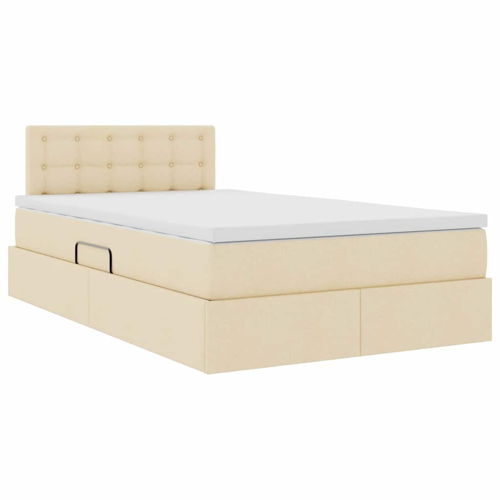 Letto con contenitore e materasso Crema 120 x 200 cm | homemem39