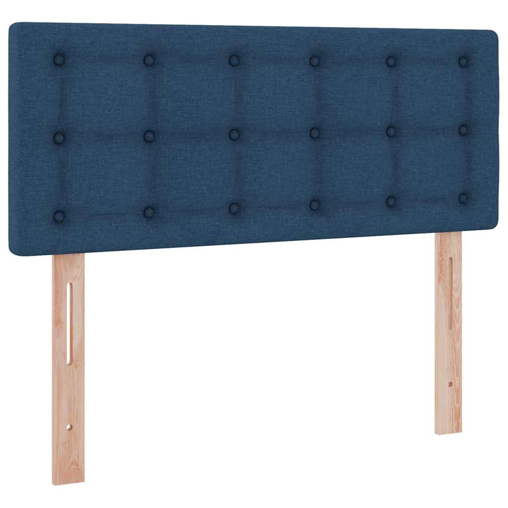 Letto con contenitore e materasso con testiera Blu 120 x 200 cm | homemem39