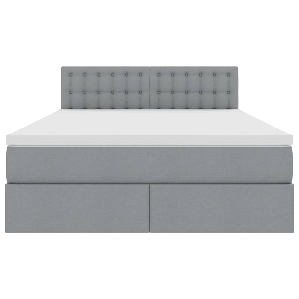 Letto con contenitore e materasso Grigio chiaro 140 x 200 cm | homemem39