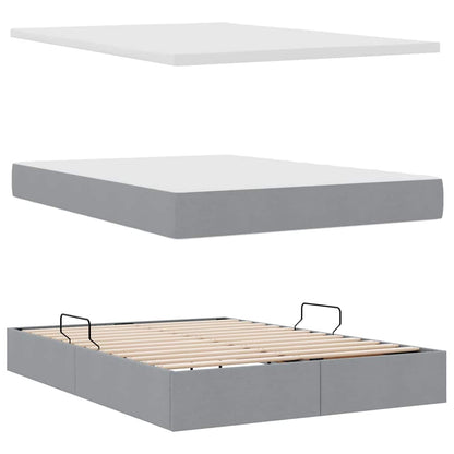 Letto con contenitore e materasso Grigio chiaro 140 x 200 cm | homemem39