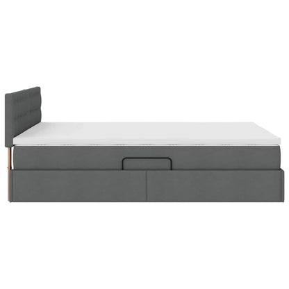 Letto con contenitore e materasso Grigio scuro 140 x 200 cm | homemem39