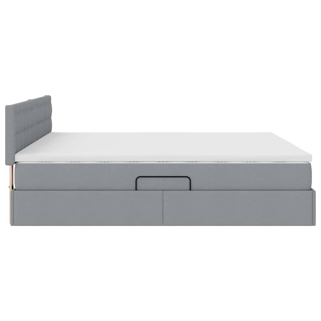 Letto con contenitore e materasso Grigio chiaro 160 x 200 cm | homemem39