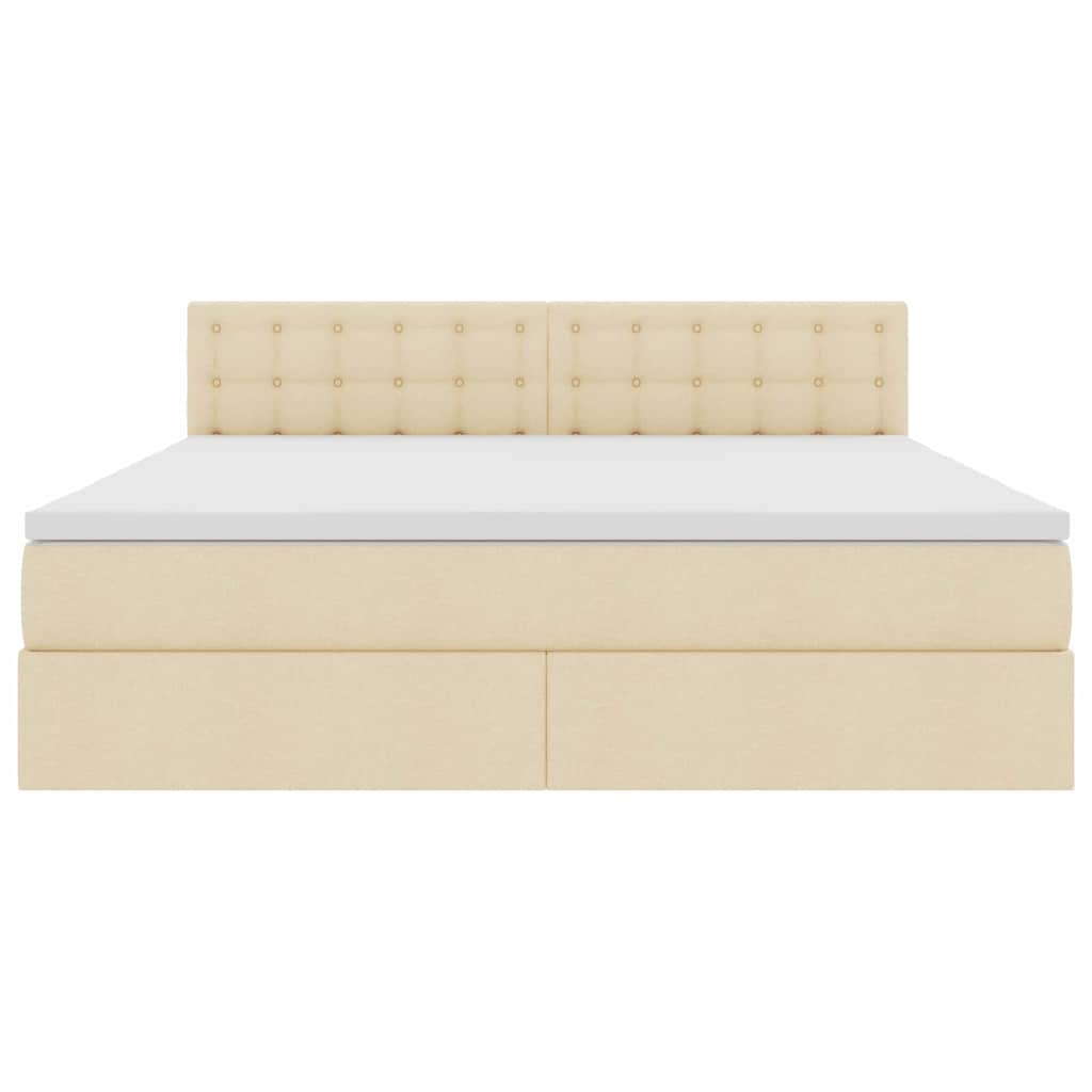 Letto con contenitore e materasso Crema 160 x 200 cm | homemem39