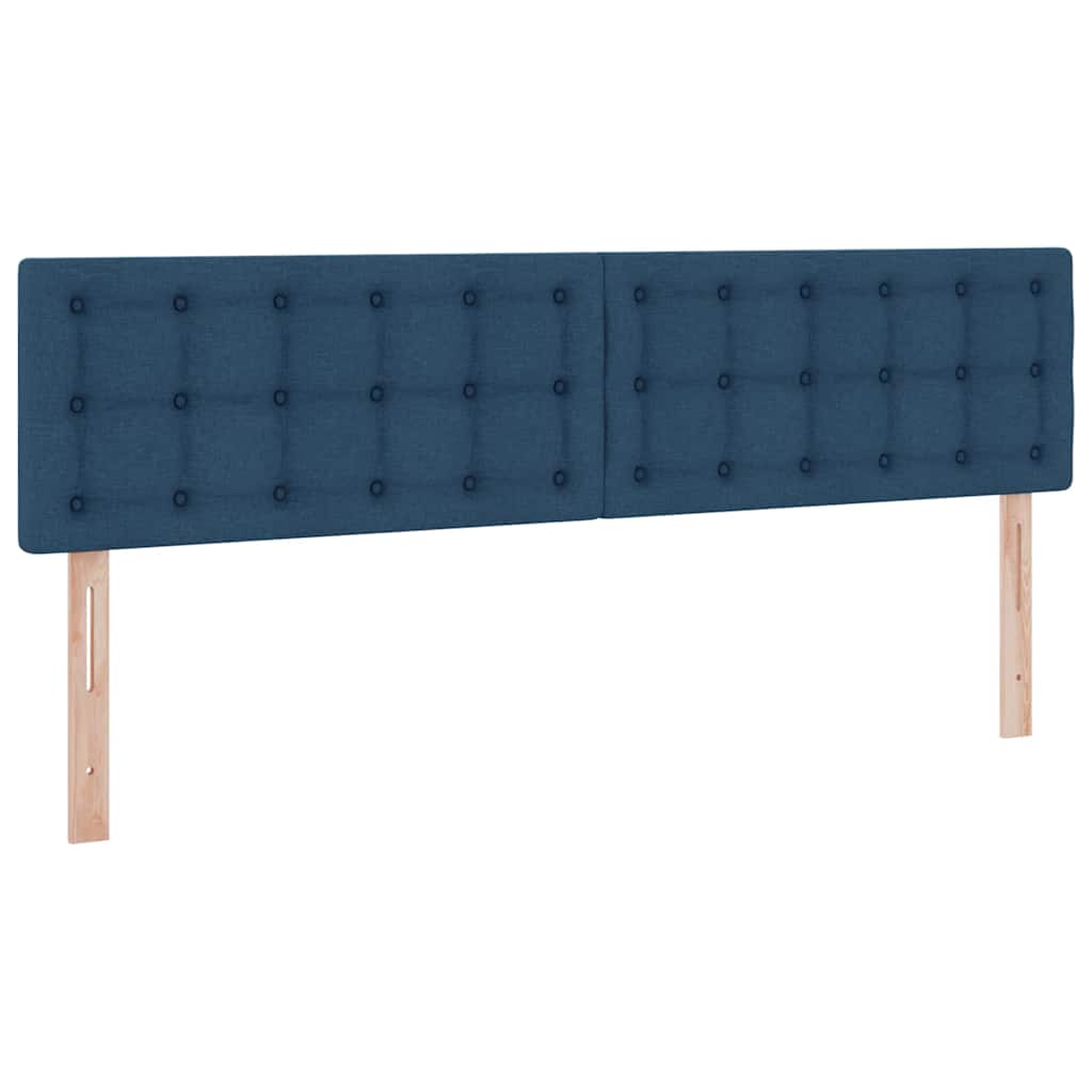 Letto con contenitore e materasso con testiera Blu 160 x 200 cm | homemem39