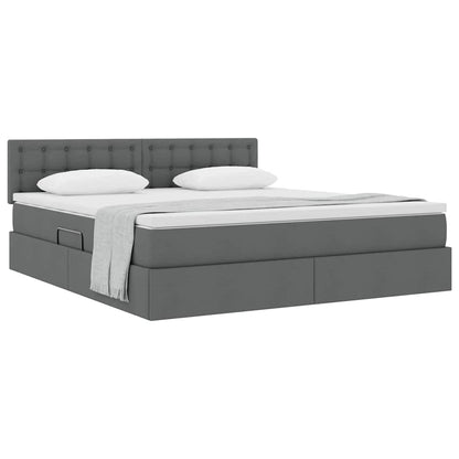 Letto con contenitore e materasso Grigio scuro 180 x 200 cm | homemem39