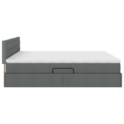 Letto con contenitore e materasso Grigio scuro 180 x 200 cm | homemem39