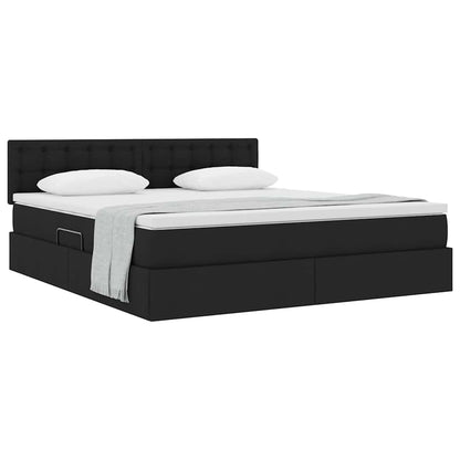 Letto con contenitore e materasso Nero 180 x 200 cm | homemem39