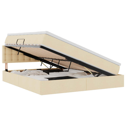 Letto con contenitore e materasso Crema 180 x 200 cm | homemem39