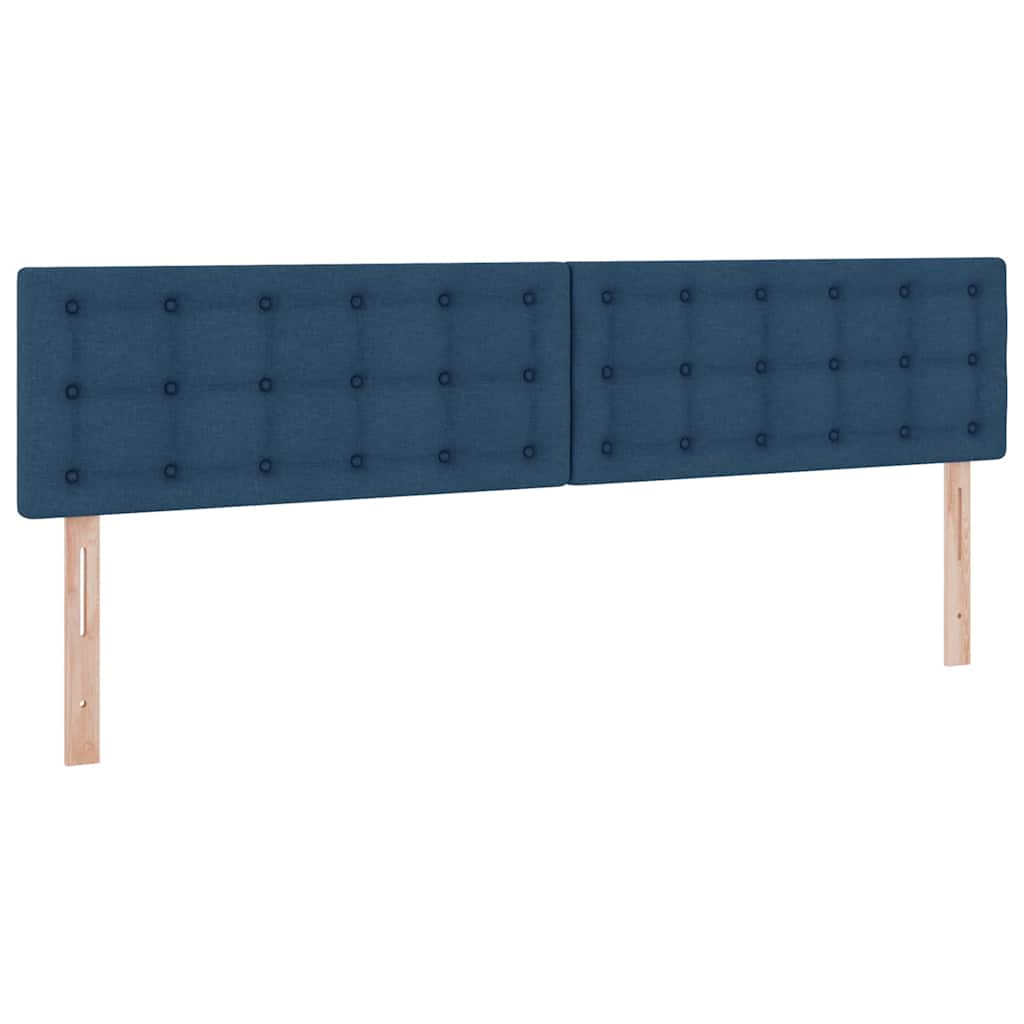Letto con contenitore e materasso con testiera Blu 200 x 200 cm | homemem39