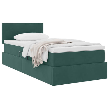 Letto con Contenitore Verde Scuro 90 x 190 cm Velluto | homemem39