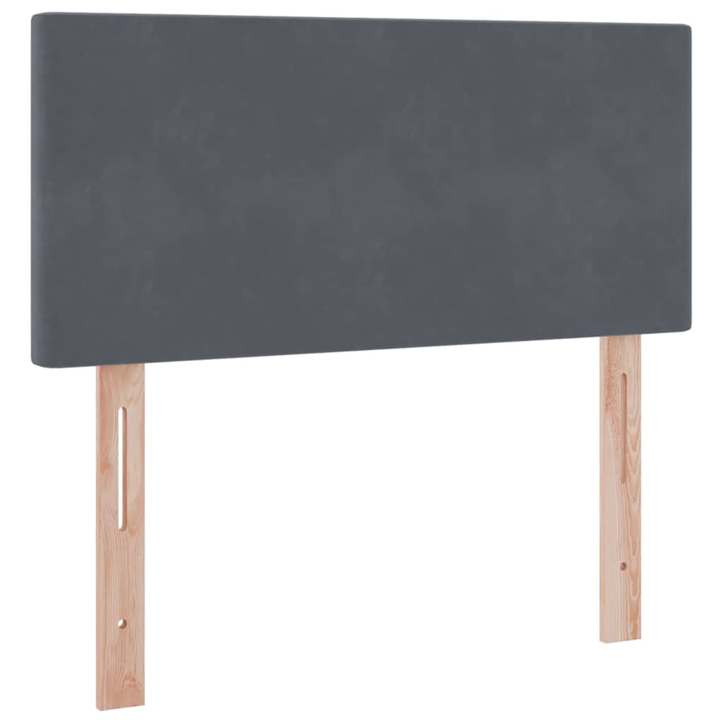 Letto con Contenitore Grigio scuro 100 x 200 cm Velluto | homemem39