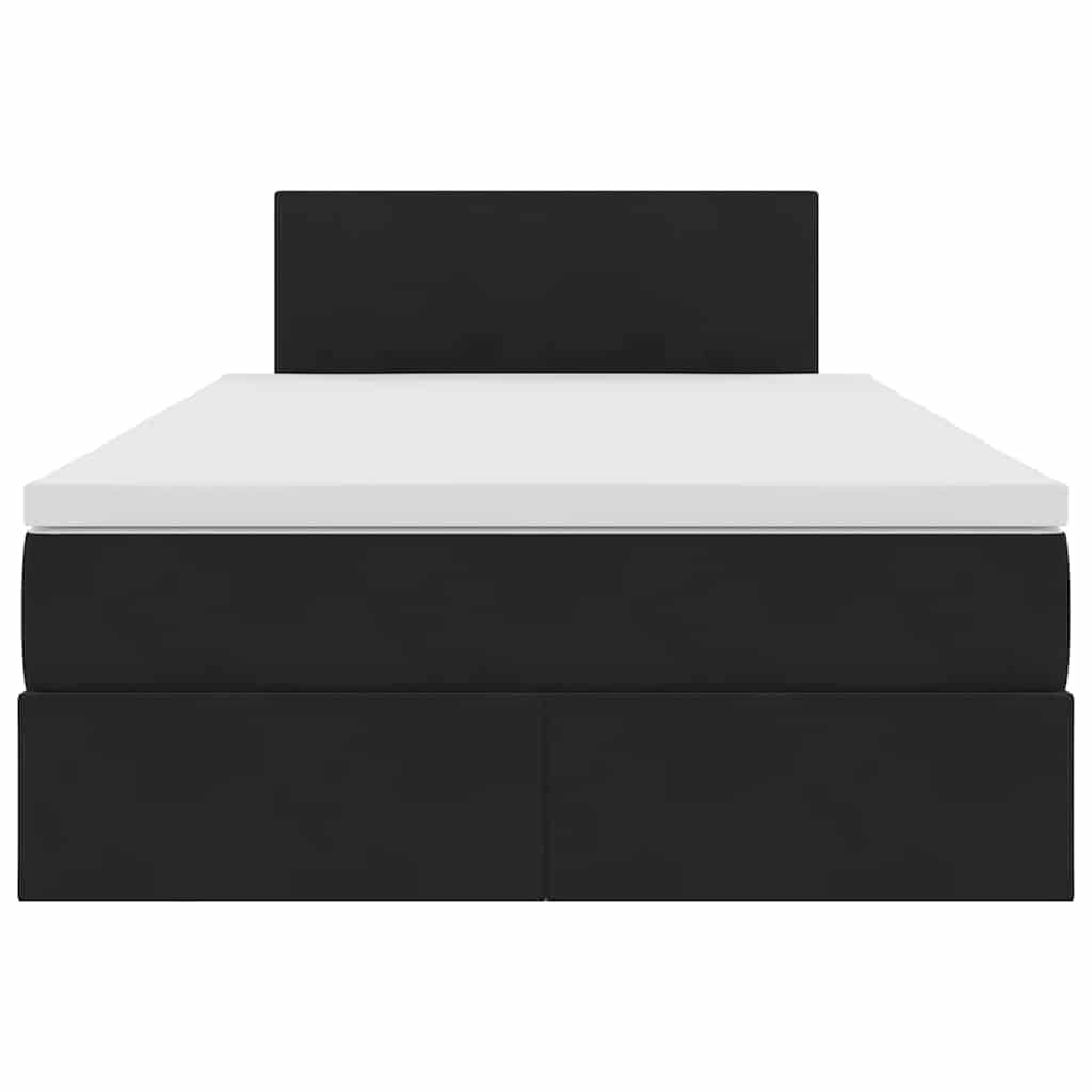 Letto con Contenitore con materasso Nero 120 x 200 cm Velluto | homemem39