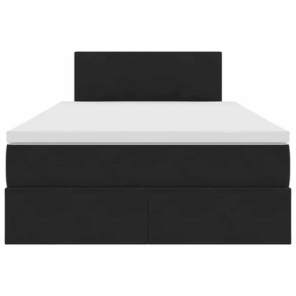 Letto con Contenitore con materasso Nero 120 x 200 cm Velluto | homemem39