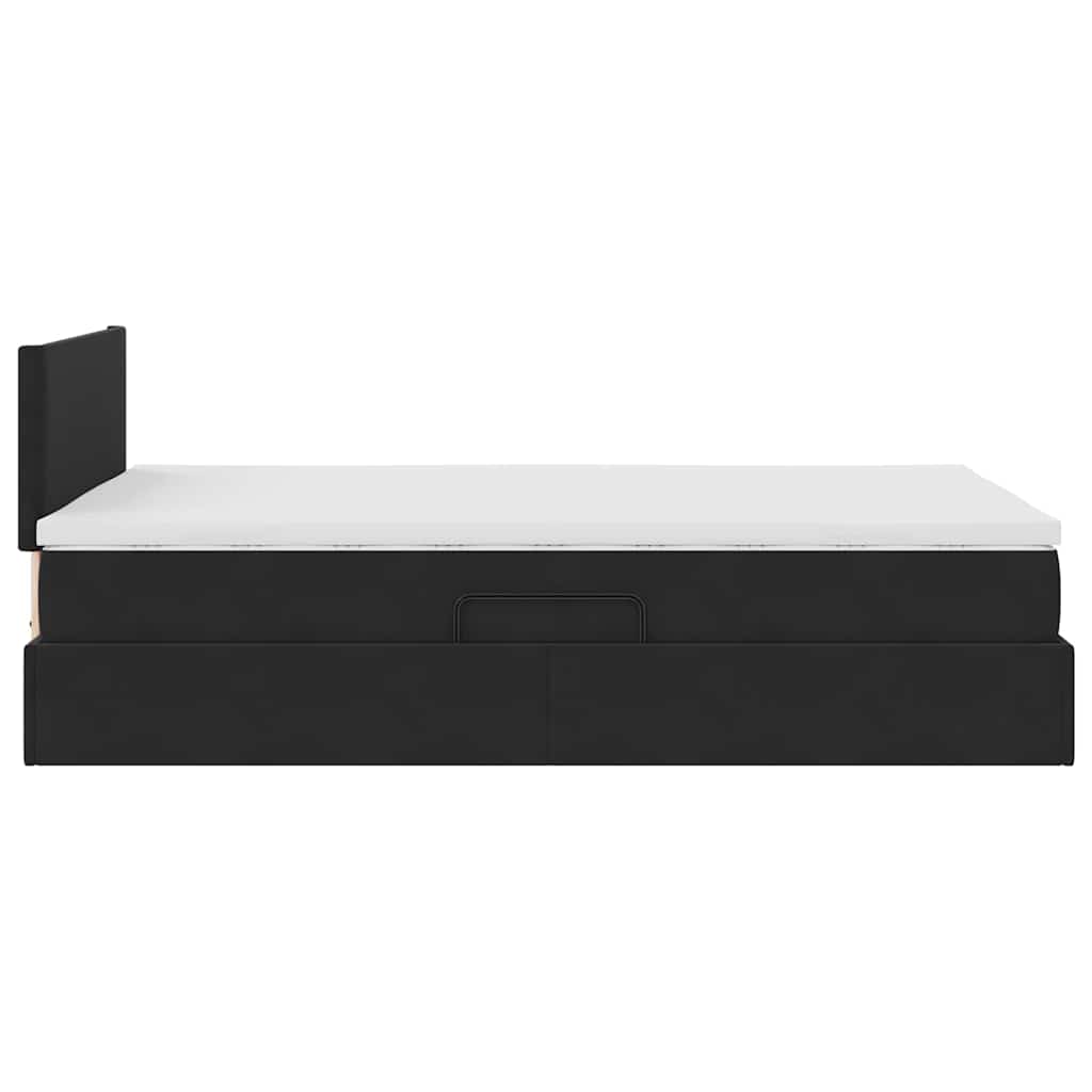 Letto con Contenitore con materasso Nero 120 x 200 cm Velluto | homemem39
