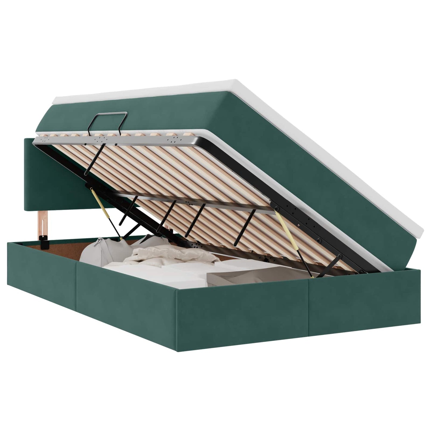 Letto con Contenitore Verde Scuro 120 x 200 cm Velluto | homemem39