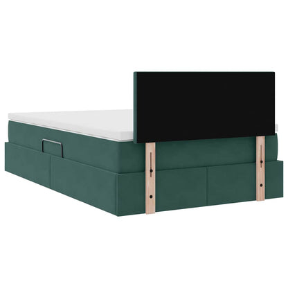 Letto con Contenitore Verde Scuro 120 x 200 cm Velluto