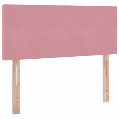 Letto con Contenitore con materasso Rosa 120 x 200 cm Velluto