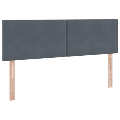 Letto con Contenitore Grigio scuro 140 x 200 cm Velluto | homemem39
