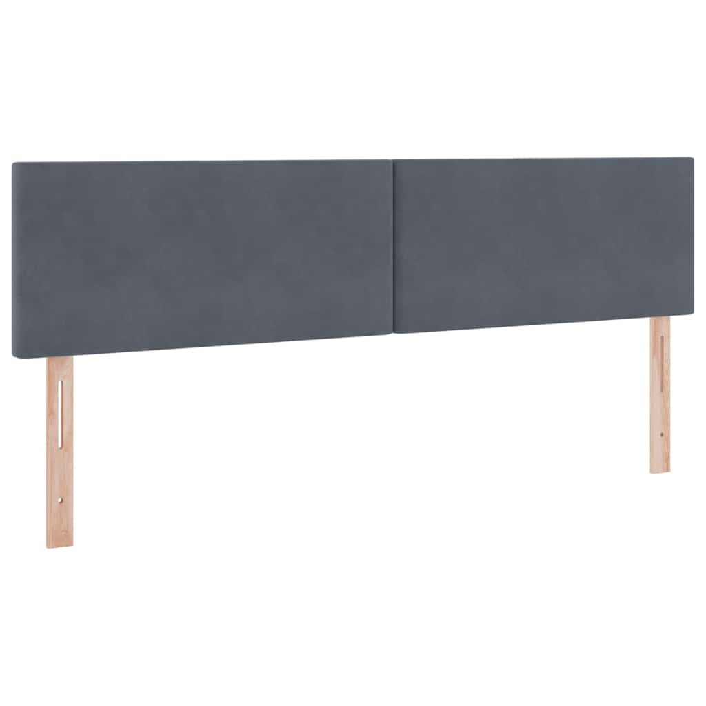 Letto con Contenitore Grigio scuro 160 x 200 cm Velluto | homemem39