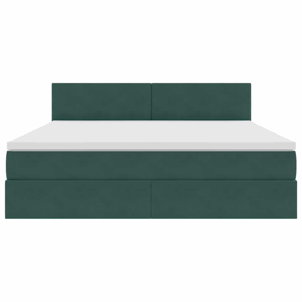 Letto con Contenitore Verde Scuro 160 x 200 cm Velluto | homemem39