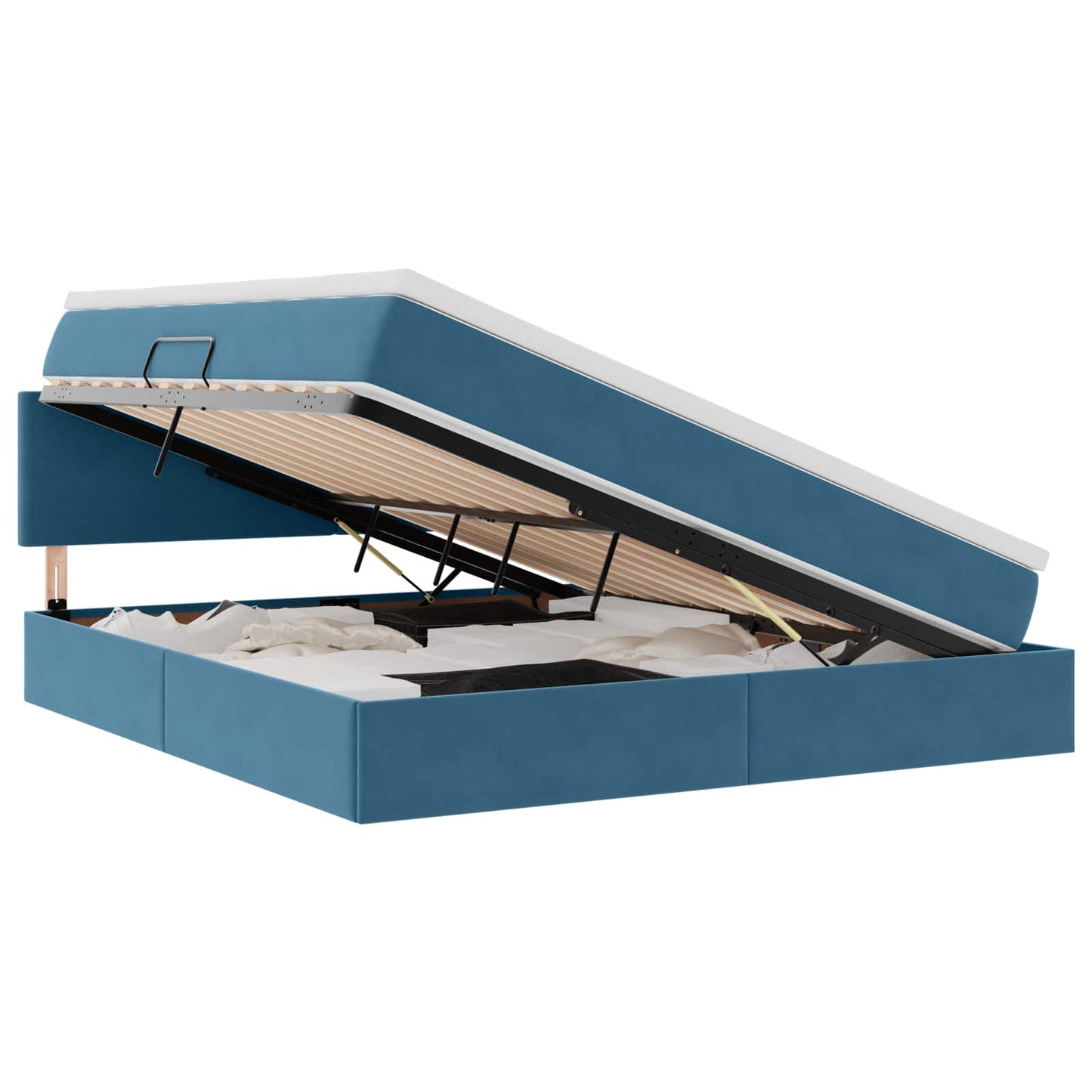 Letto con Contenitore Blu Scuro 180 x 200 cm Velluto | homemem39