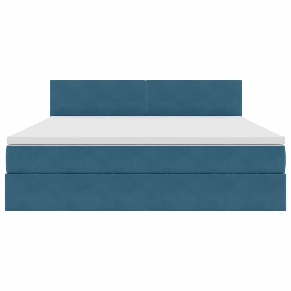Letto con Contenitore Blu Scuro 180 x 200 cm Velluto | homemem39