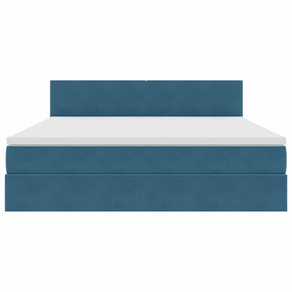 Letto con Contenitore Blu Scuro 180 x 200 cm Velluto | homemem39