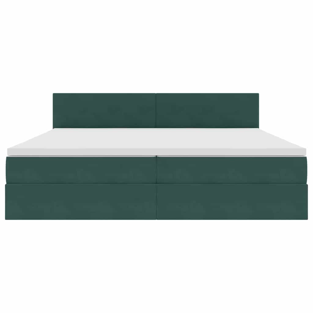 Letto con Contenitore Verde Scuro 200 x 200 cm Velluto | homemem39