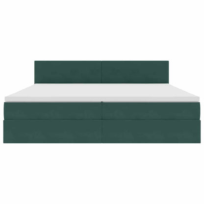 Letto con Contenitore Verde Scuro 200 x 200 cm Velluto | homemem39