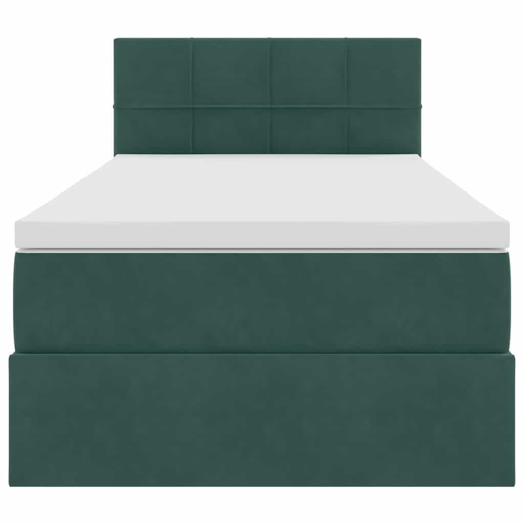 Letto con Contenitore Verde Scuro 90 x 190 cm Velluto | homemem39