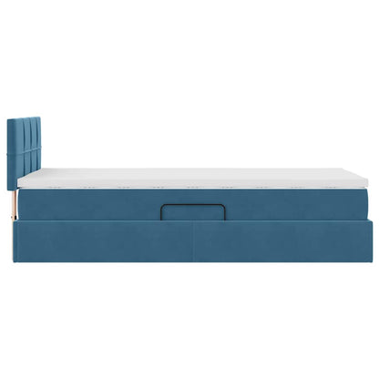 Letto con Contenitore Blu Scuro 90 x 190 cm Velluto | homemem39