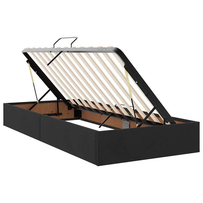 Letto con Contenitore con materasso Nero 90 x 200 cm Velluto | homemem39