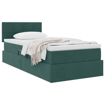 Letto con Contenitore Verde Scuro 90 x 200 cm Velluto | homemem39